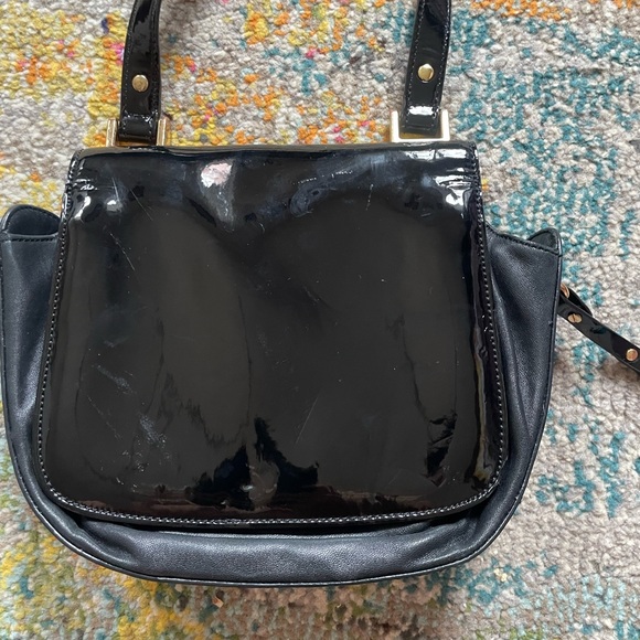 ❤️Ralph Lauren - Discontinued Crossbody Bag Black with Golden Metallic D… - Picture 13 of 17